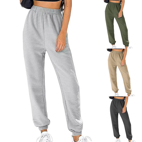Women’s leisure trousers in textured fabric with elastic waist Amarae