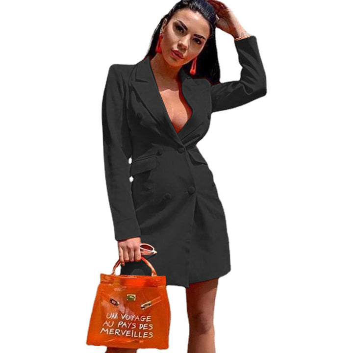 Blazer dress for women with double-breasted buttons and elegant silhouette Lune London