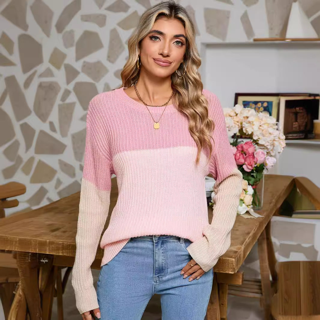 Pull en tricot pour femmes avec un design color block à la mode Chic & Stil