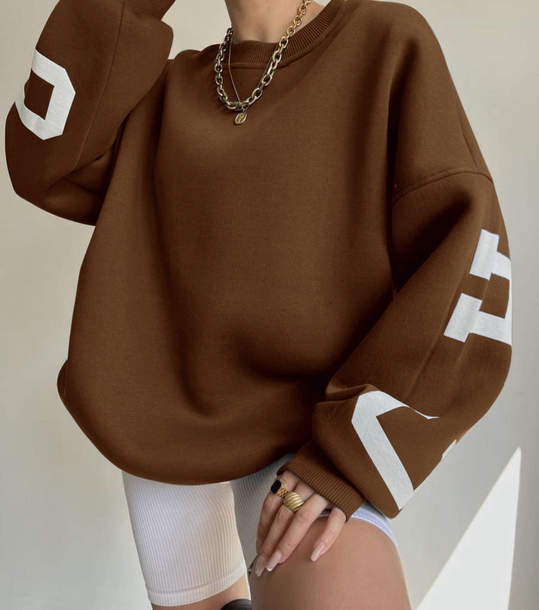 Oversized sweatshirt for women with Lune London logo catchy