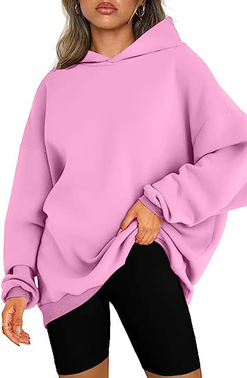 Oversized hoodie for women in soft sweatshirt material with dropped shoulders Lune London