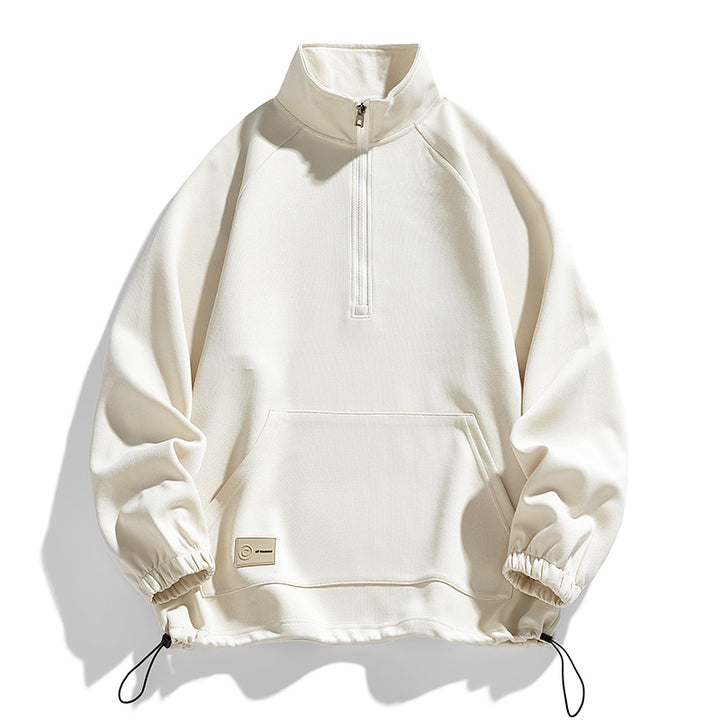 Men's long sleeve pullover with short zip opening Lune London