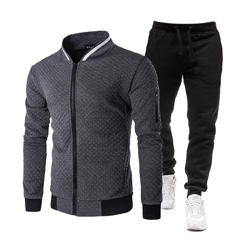 Men's athletic tracksuit set with practical zipper and elastic cuffs Amarae