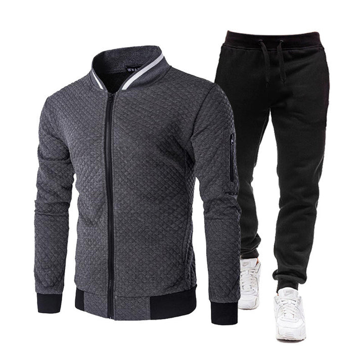 Men's athletic tracksuit set with practical zipper and elastic cuffs Amarae