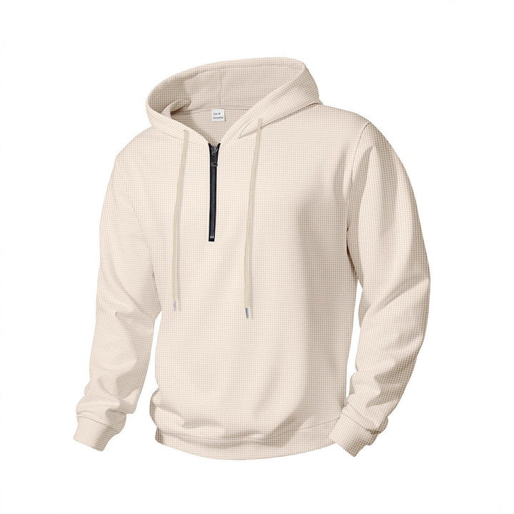 Men's sporty hooded sweatshirt with functional zipper Lune London