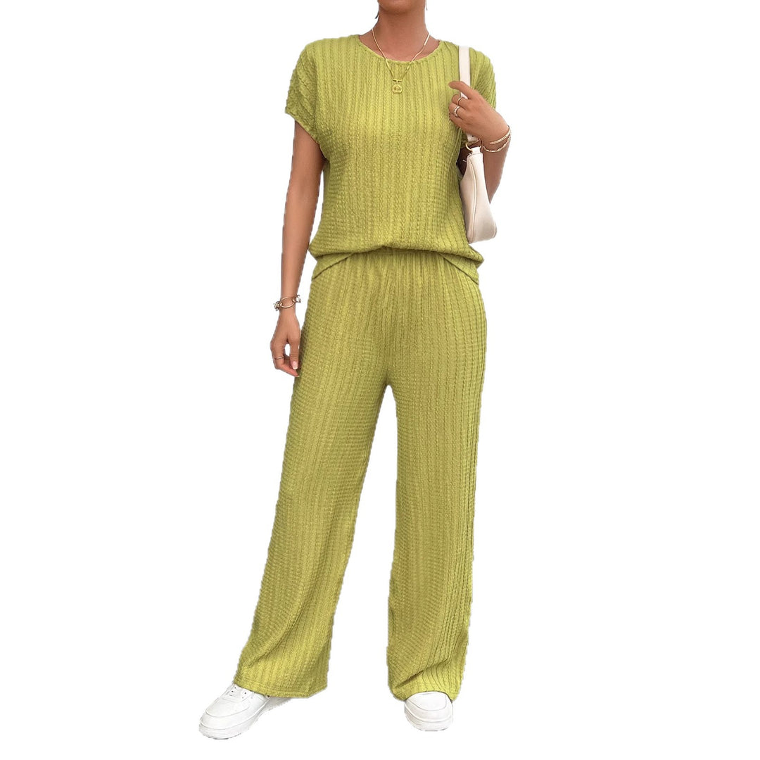 Women's Elegant Lounge Set with Fine Stripes and Relaxed Fit