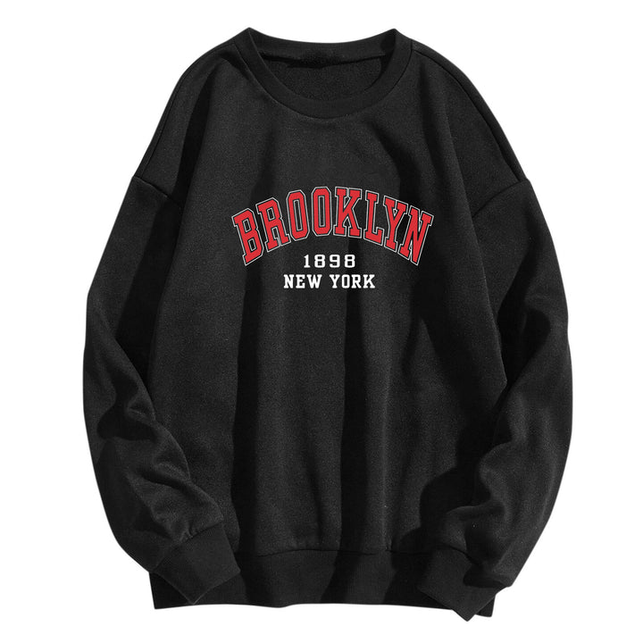 Women's casual oversized sweater with Brooklyn print Chic & Stil