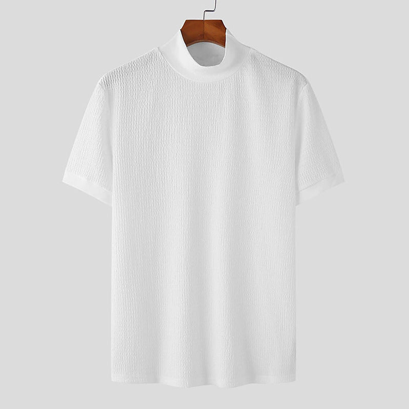 Men's high quality short sleeve t-shirt with structured design and elastic collar Amarae