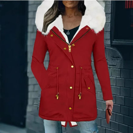 Ladies padded winter coat with removable hood Amarae