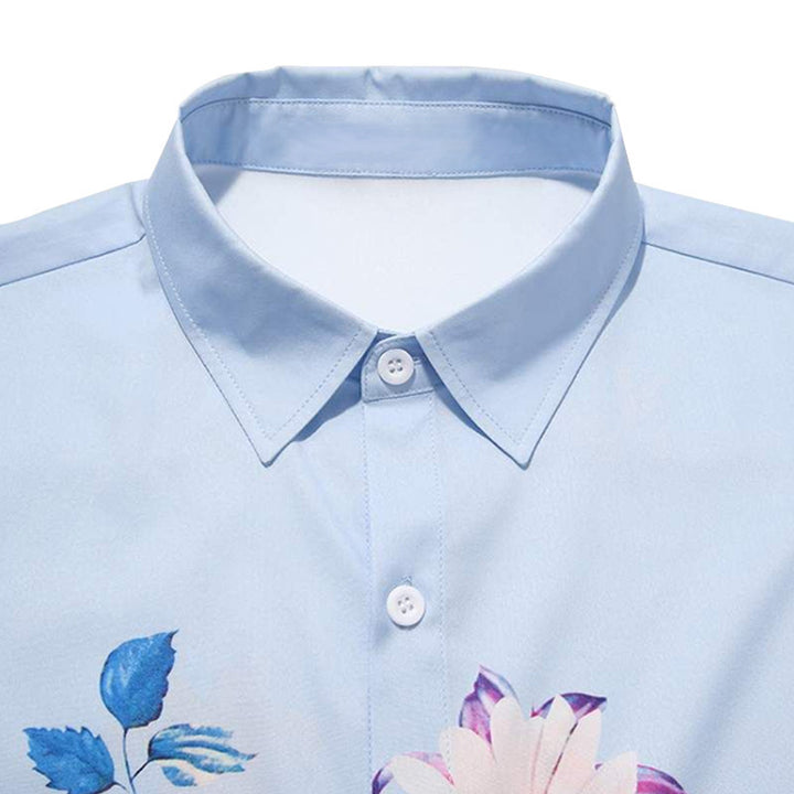 Blouse for women with floral print and short sleeves Lune London