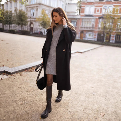 Plus size long coat for ladies Amarae