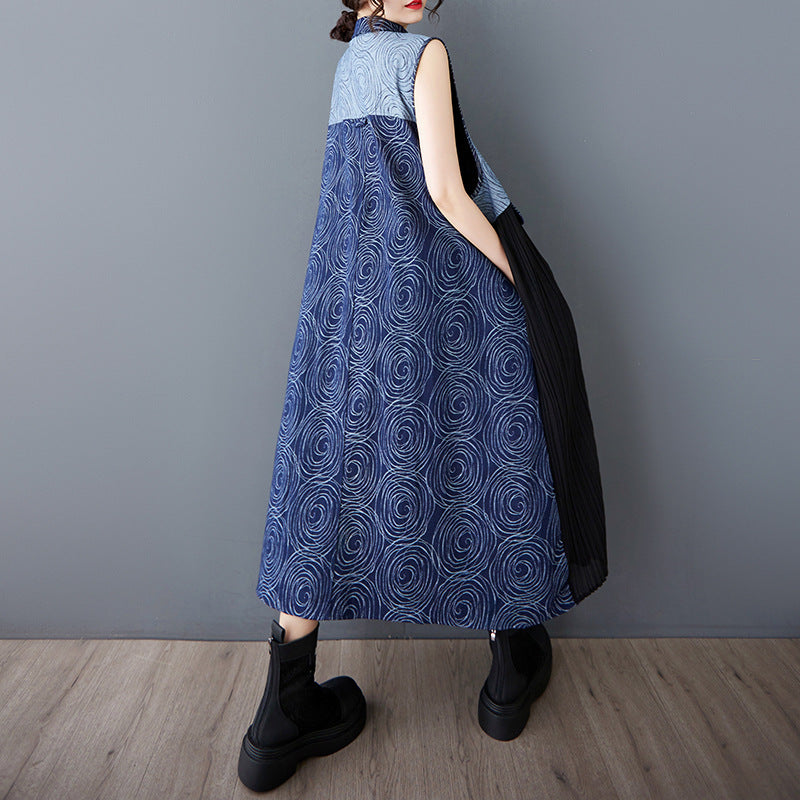 Pleated maxi dress for women with embellished top Lune London