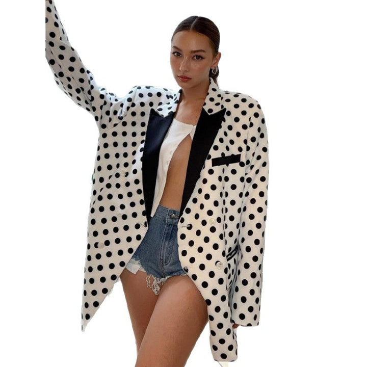 Oversized jacket for women with polka dots Lune London