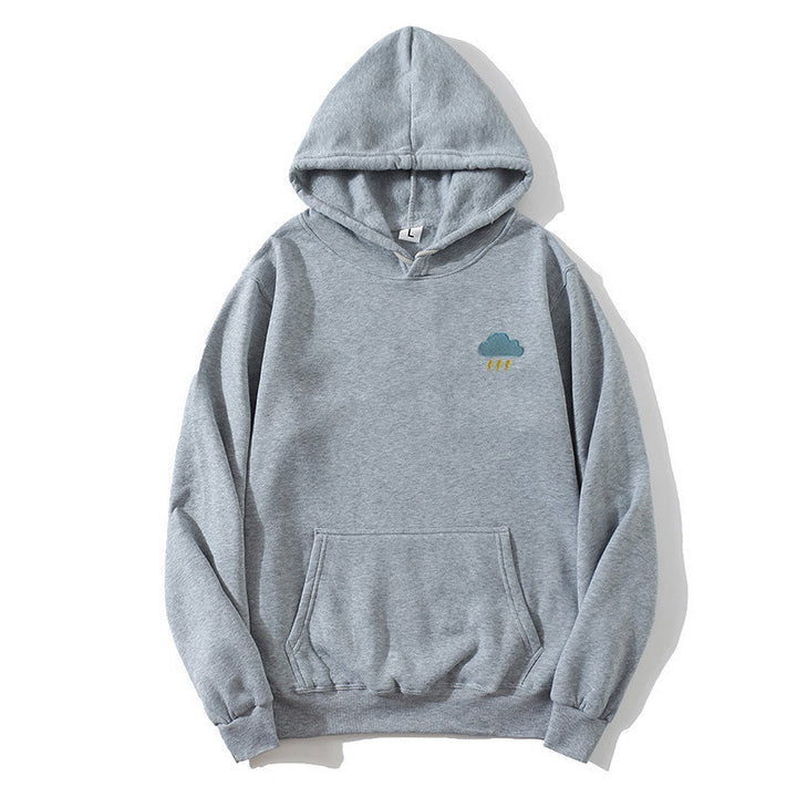 Ladies hoodie with creative cloud design Chic & Stil