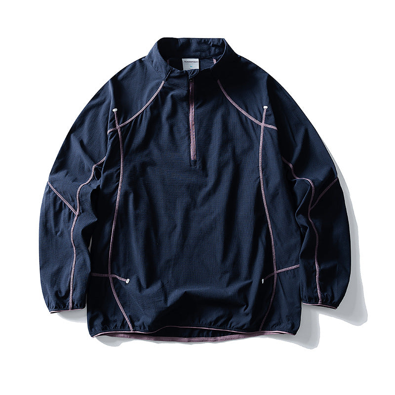 Unisex Lightweight Tech Half-Zip Pullover with Raglan Sleeves Amarae