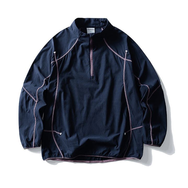 Unisex Lightweight Tech Half-Zip Pullover with Raglan Sleeves Amarae