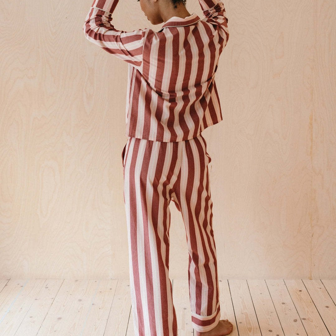 Women's Pajama Set with Trendy Striped Pattern Lune London
