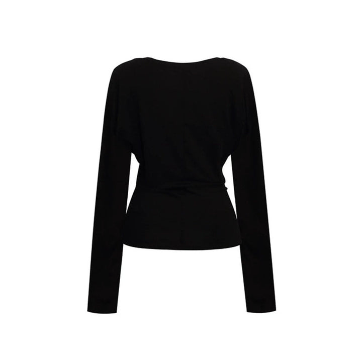 Women's Layered Long Sleeve Shirt with Integrated Halter Neck and Vintage Graphic Amarae