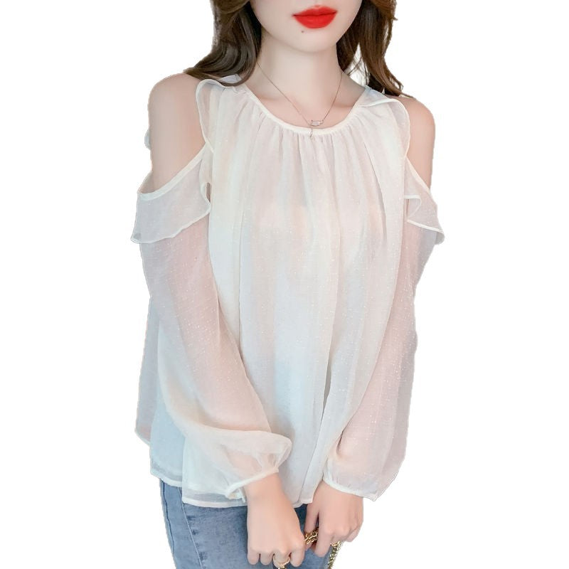 Blouse femme avec design off-shoulder et détails volants Chic & Stil