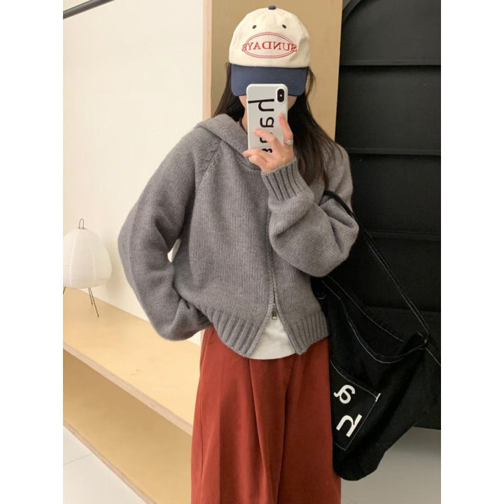 Gilet à capuche confortable pour femmes avec fermeture éclair et grandes poches Chic & Stil