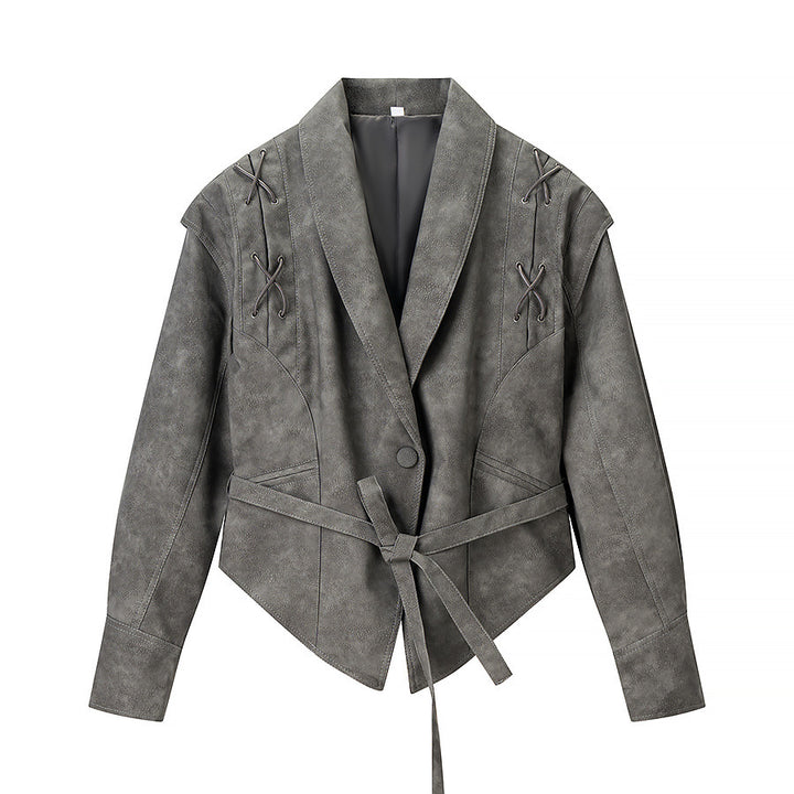 Veste courte élégante pour femmes avec détails de laçage décoratif Chic & Stil