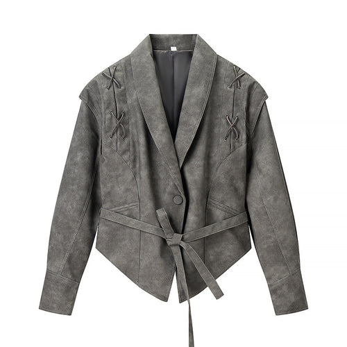 Veste courte élégante pour femmes avec détails de laçage décoratif Chic & Stil