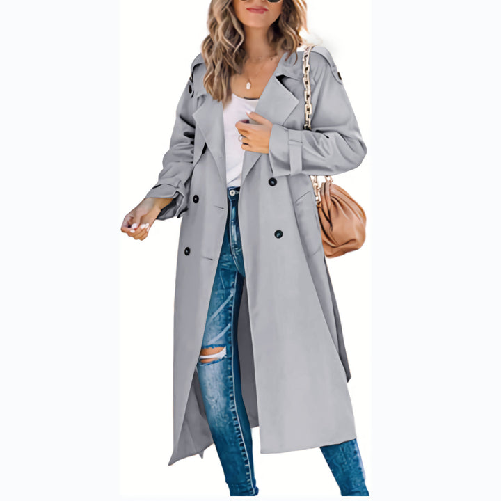 Lightweight trench coat for women with belt design and stylish buttons Lune London