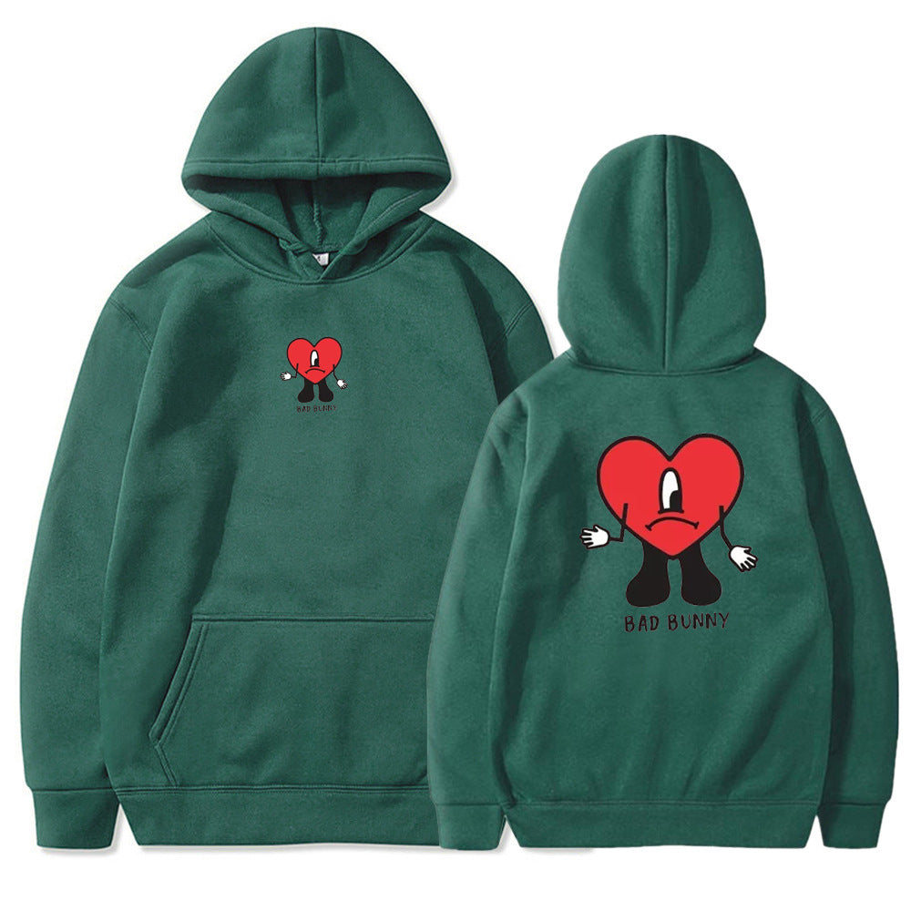 Hooded sweatshirt for women with creative heart pattern Lune London