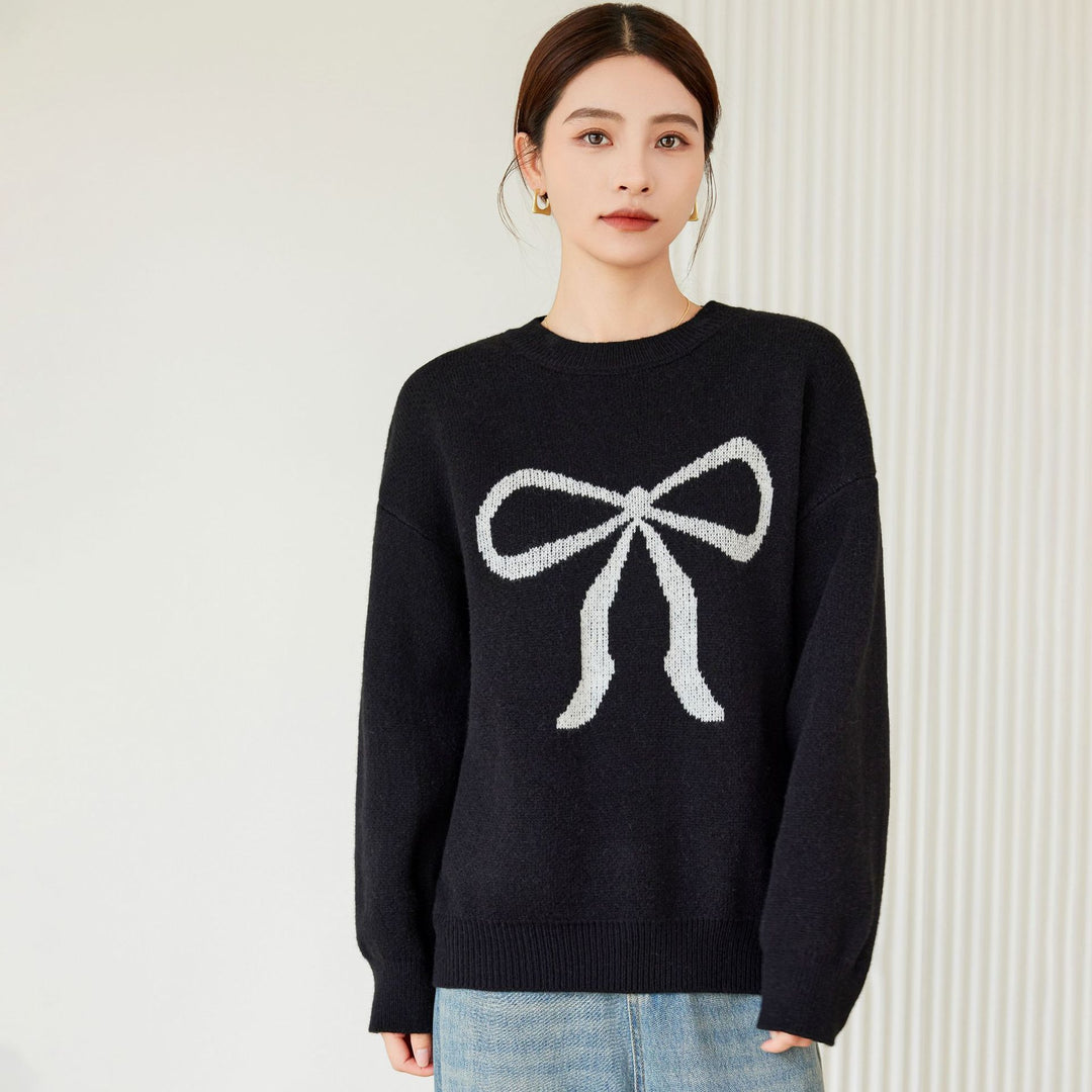 Sweatshirt Femme Surdimensionné avec Design de Nœud Moderne Chic & Stil