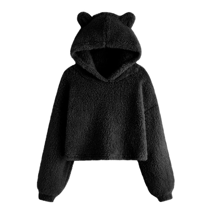 Ladies Cozy Sweatshirt and Fleece with Chic Bear Ears and Style