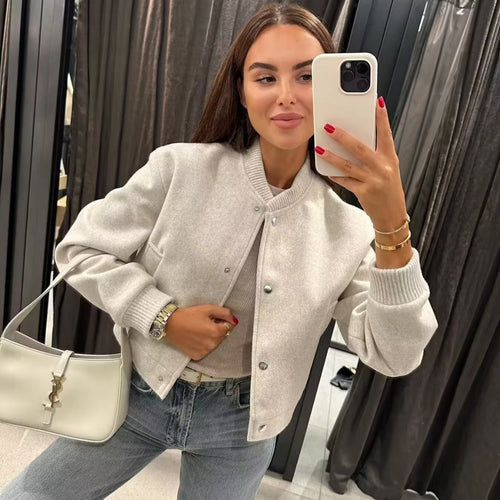 Women’s button sports jacket with practical pockets Amarae