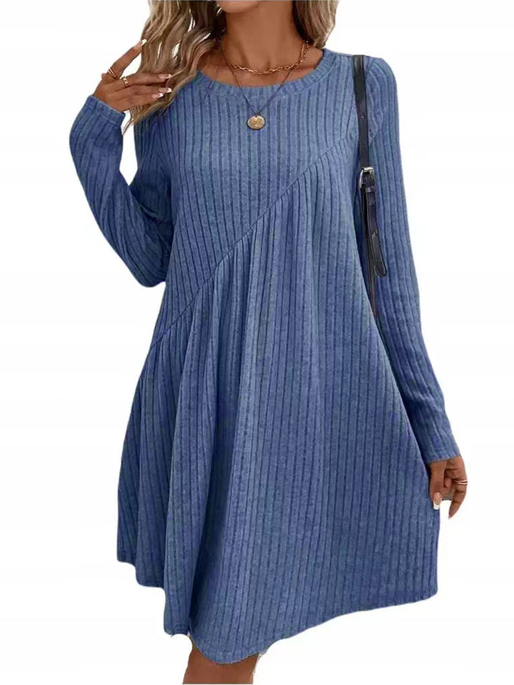 Casual rib dress for women with asymmetrical design Lune London