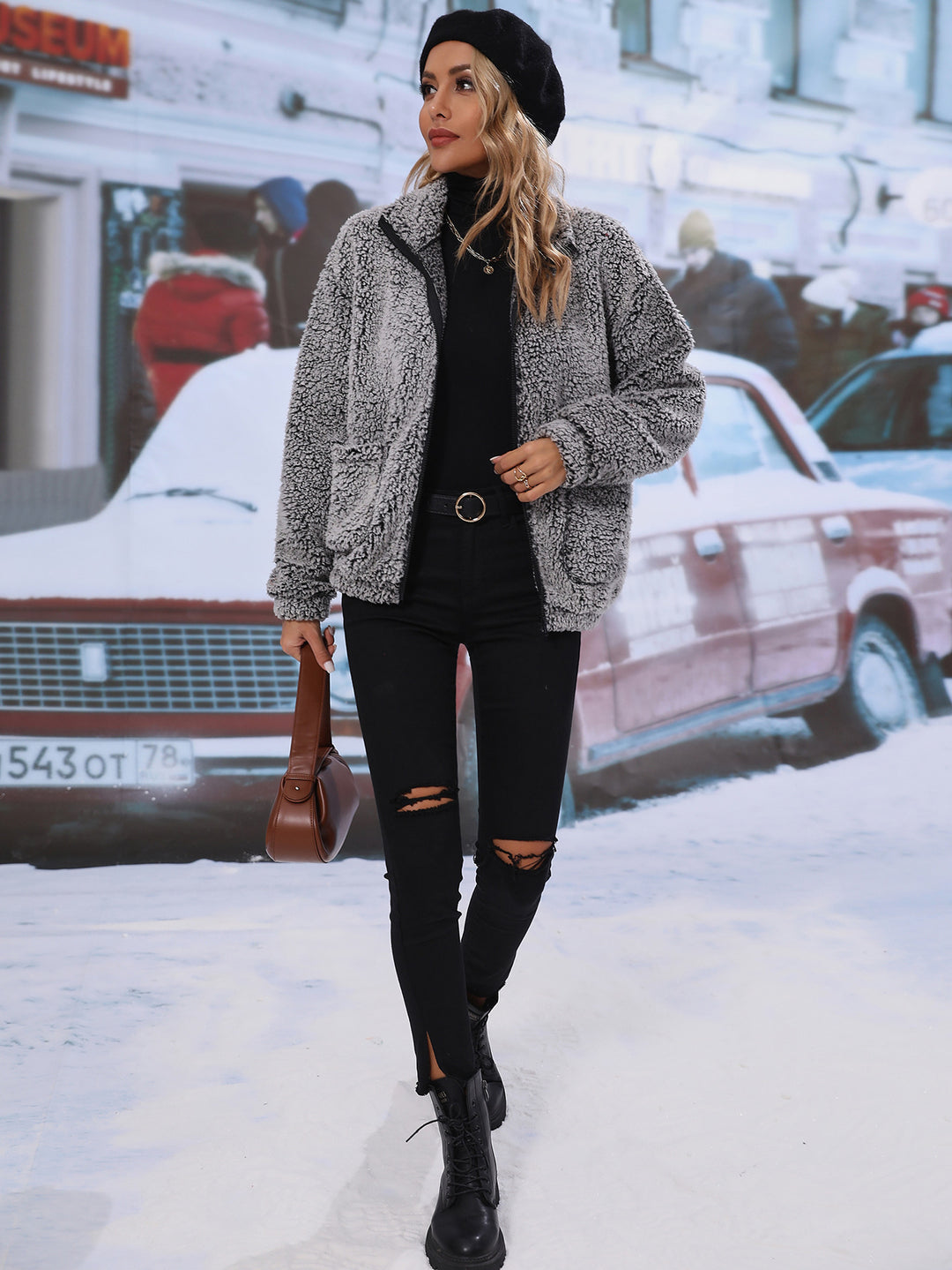 Fleece jacket for women with a cozy texture and spacious pockets Lune London