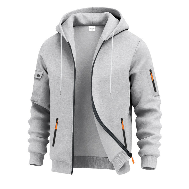 Men's sporty hoodie with functional zip pockets Lune London
