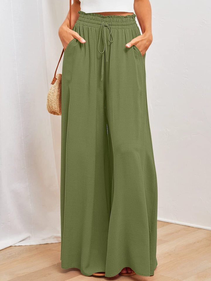 Maxi skirt for women with elastic waistband and side pockets Lune London
