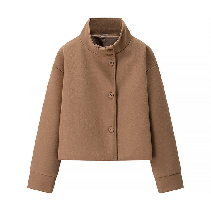 Elegant and trendy jacket for women with standing collar and cropped cut Lune London