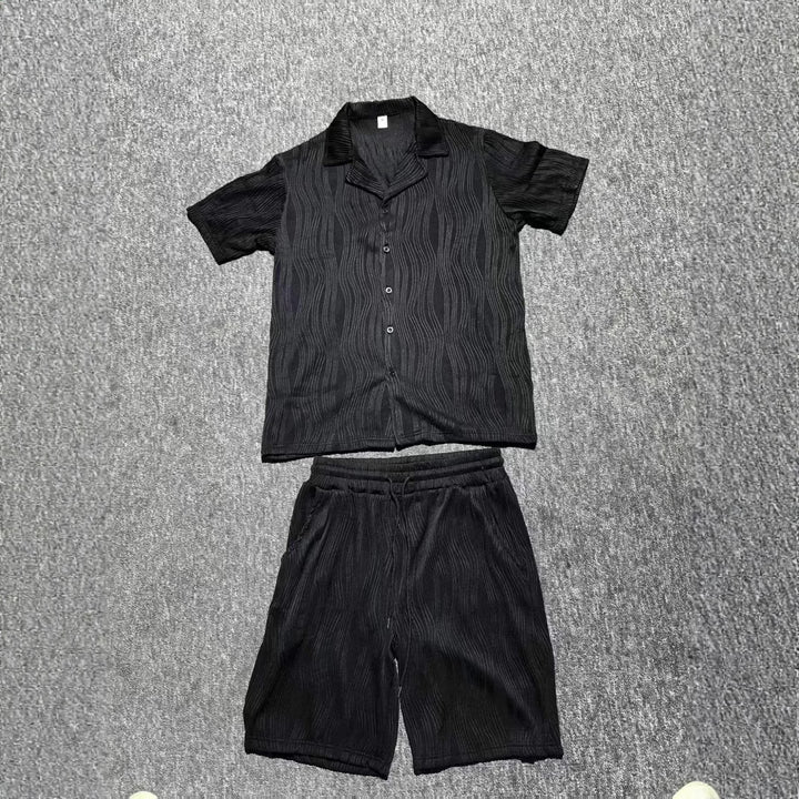 Stylish short sleeve summer set structured for men Amarae