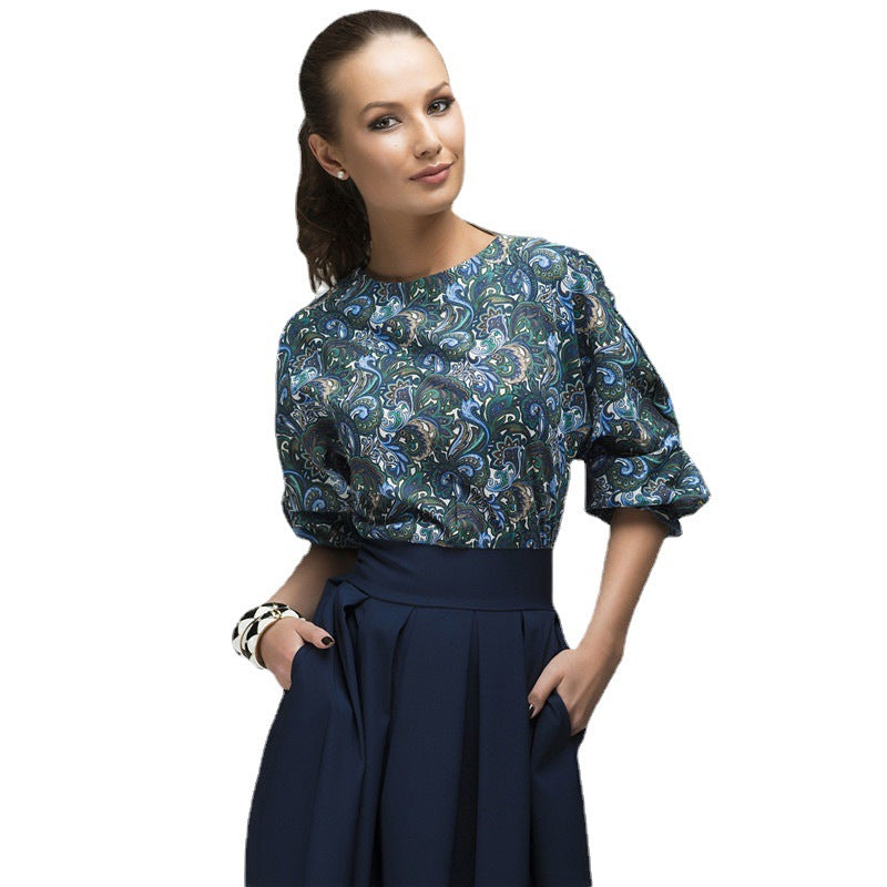 Ladies midi dress with tailored top made of jacquard and wide pleated skirt Amarae