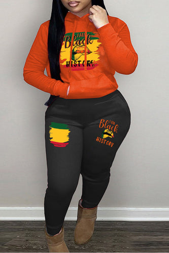 Women's hoodie and jogger pants set with creative statement print Amarae