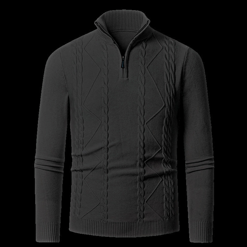Men's knit sweater with zip closure trendy Lune London