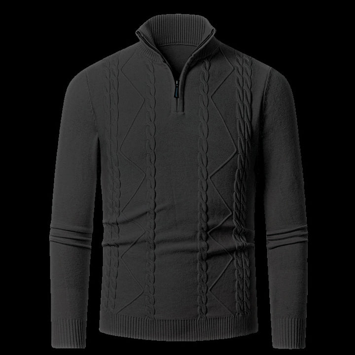 Men's knit sweater with zip closure trendy Lune London