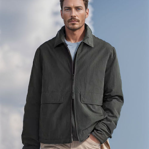 Casual transition jacket for men with practical outer pockets Amarae