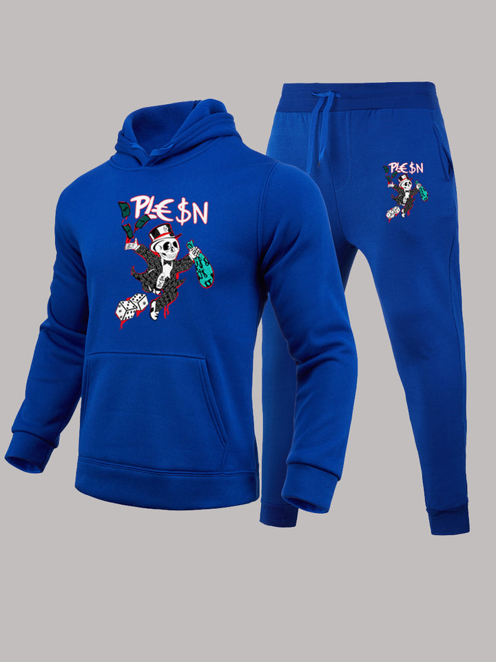 Men's jogger set with a striking graphic design and practical kangaroo pockets Amarae