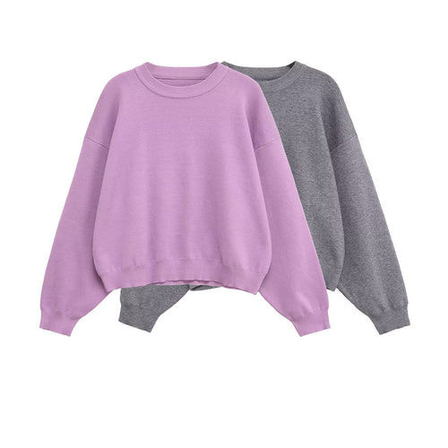 Ladies oversized casual pullover in soft sweat fabric Amarae