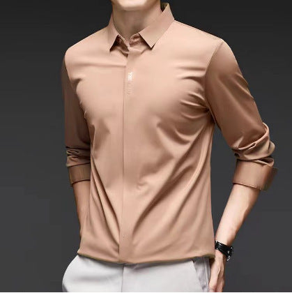 Trendy long-sleeve shirt for men with innovative moisture management Lune London