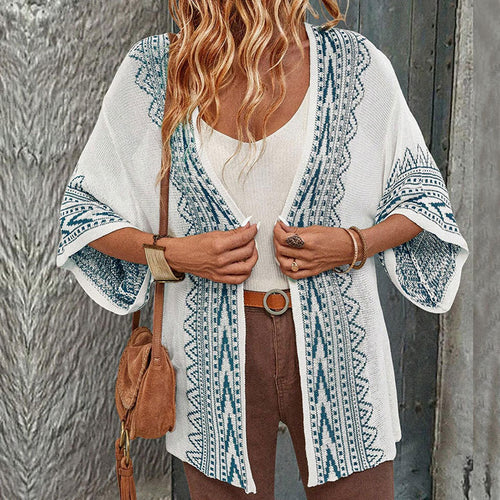 Gilet femme avec motif ethnique original et coupe loose Chic & Stil