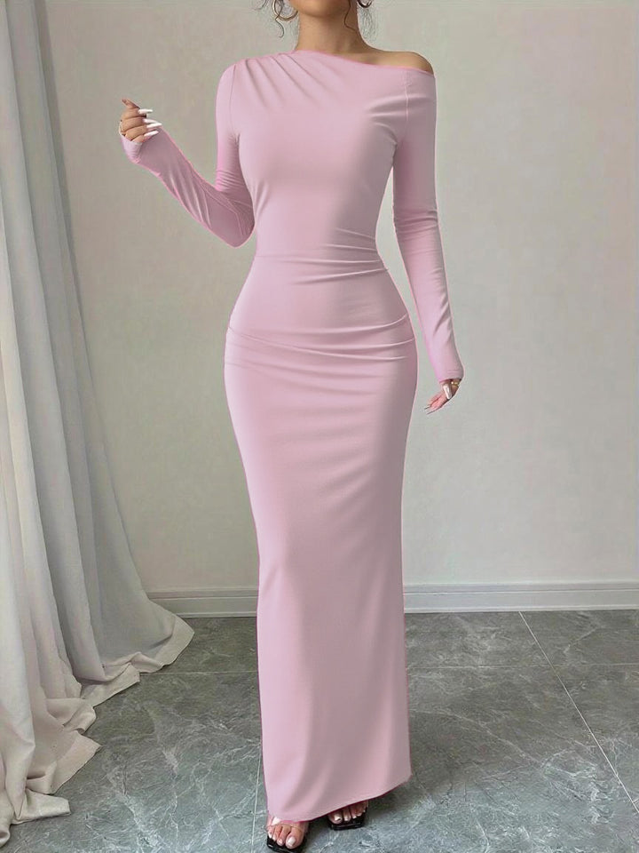 Elegant long dress with long sleeves for ladies with floral pattern Lune London