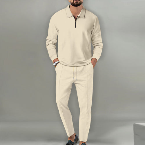 Leisure suit for men with textured sweater and trendy joggers Amarae