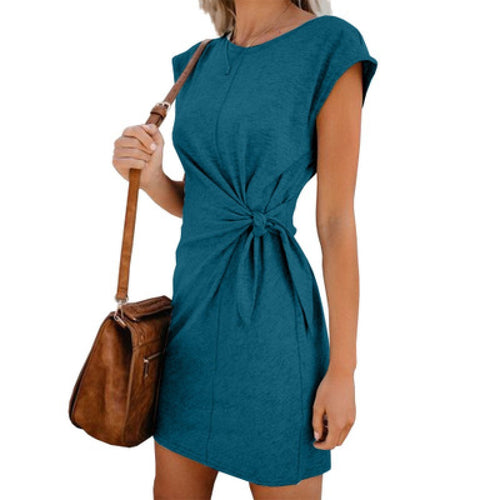 Chic Knot Front Mini Dress for Women