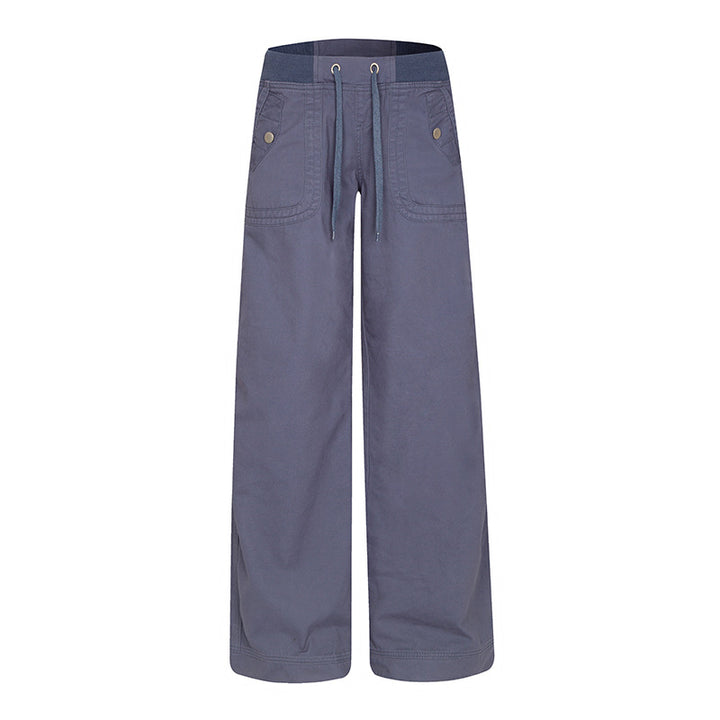 Women's Extra Wide Palazzo Pants with Elastic Comfort Waistband, Drawstring, and Patch Pockets